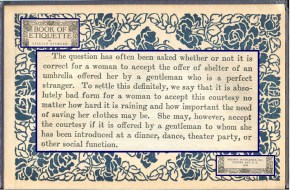 advice from a 1922 etiquette book