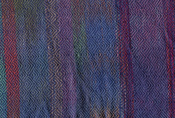 Warp-painted plaited twill - blue