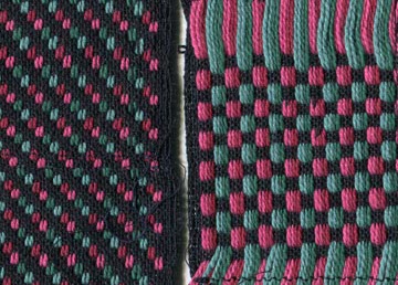 Supplementary warp Christmas fabric