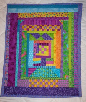 bright colors baby quilt