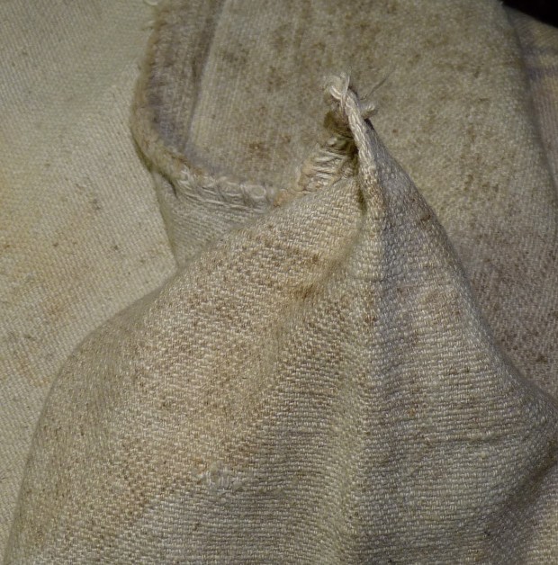 close-up of feed sack