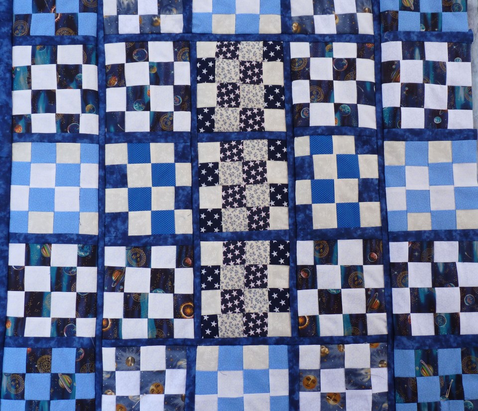 16-patch lap quilt