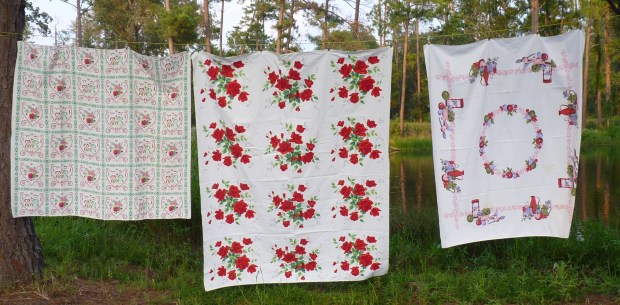 vintage table cloths