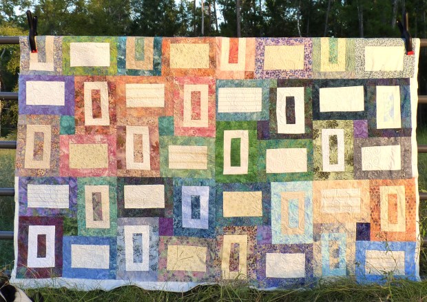 sea glass quilt on gate