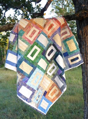 sea glass quilt on tree