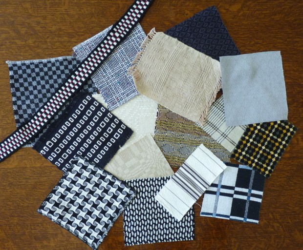 black-and-white handwoven fabrics