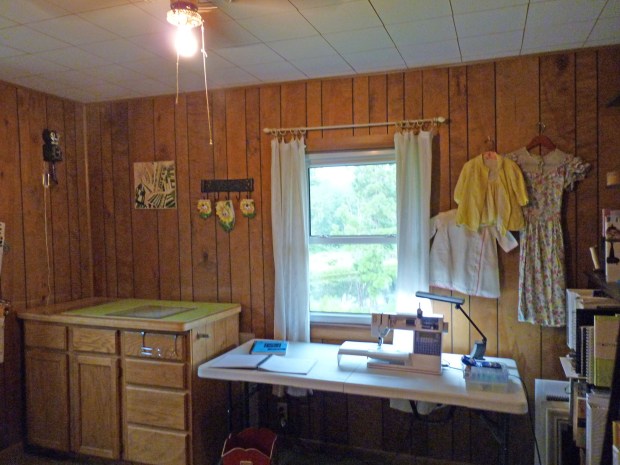 Before - sewing wall