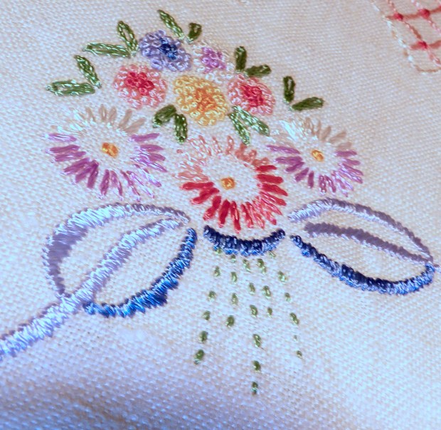 embroidered bouquet
