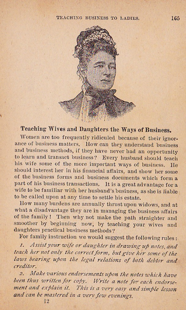 business for women 1894