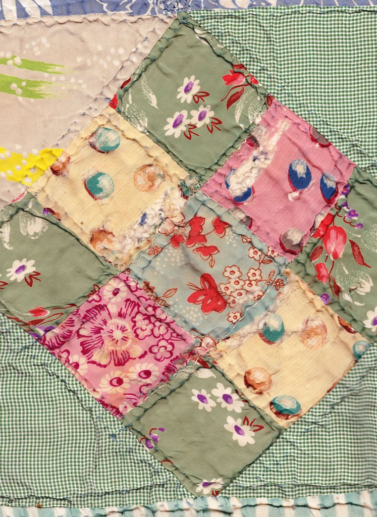 patch with shredded silk