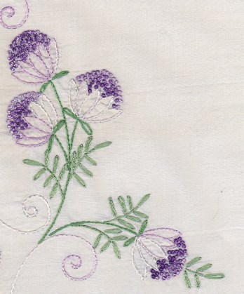 embroidered pillow case