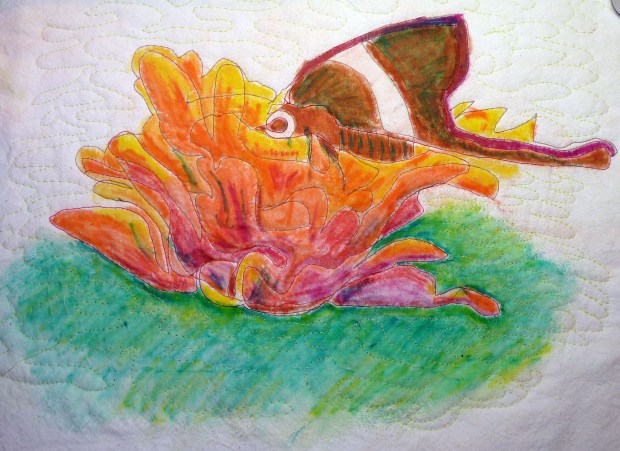 when everything was dry, I added more stitching.