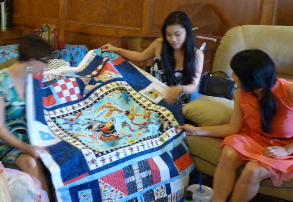 quilt at baby shower