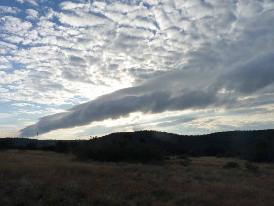 clouds to the east