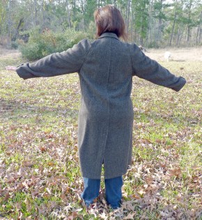 tweed coat - back