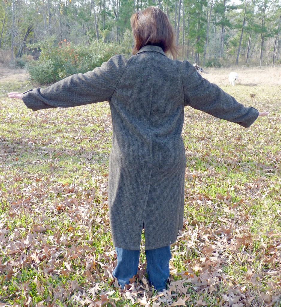 tweed coat - back