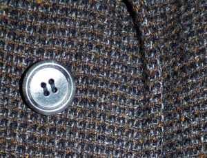 button and tweed fabric