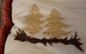 trees on pillow