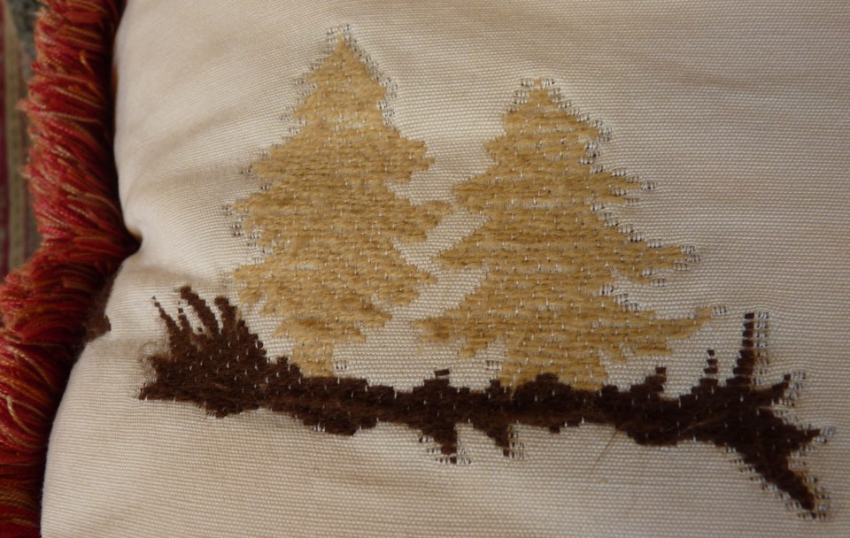 trees on pillow