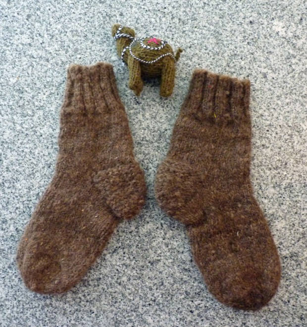 hand-knit socks from Turkmenistan