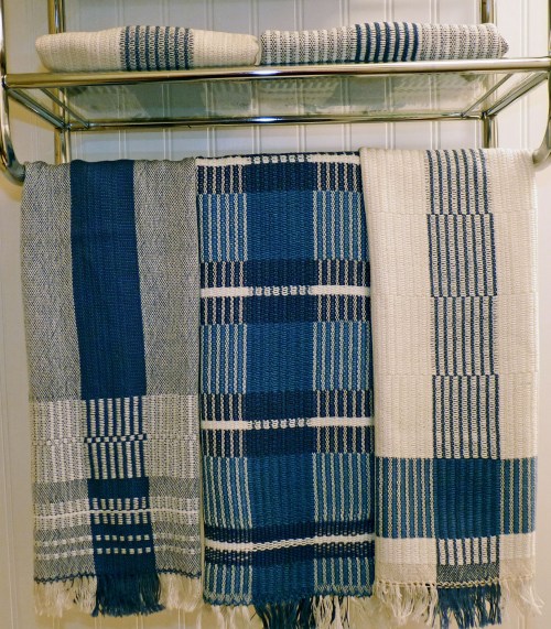 One warp, five weaving variations.