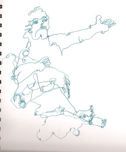 Blind contour drawing.