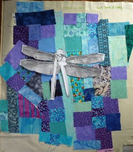 The pattern on sheet of fused scraps.