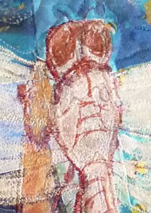 White paint with marker to bring back some detail.