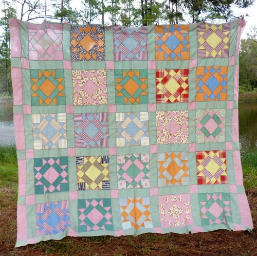 This is a vintage top, that I thought would read all in the mid range of values.