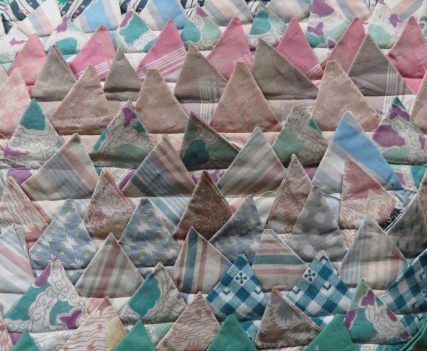 The top, faded surface of the pieces...