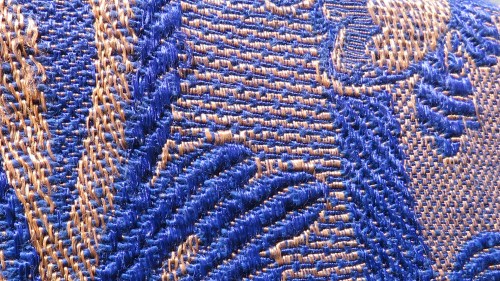 Effects from catching the supplementary warp threads in different ways.