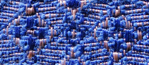 Close-up showing the thick and thin threads.