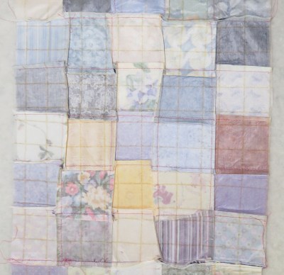 The back of the blocks, showing the fusible interfacing.