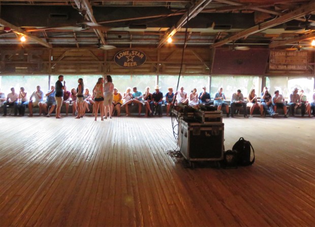 Waiting for the show.