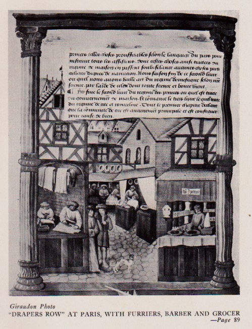 Drapers' Row, an illustration from The Romance of French Weaving