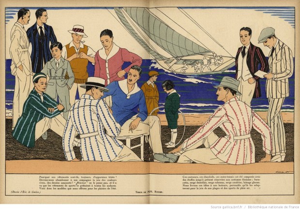 Casual menswear from Monsieur magazine, 1920.