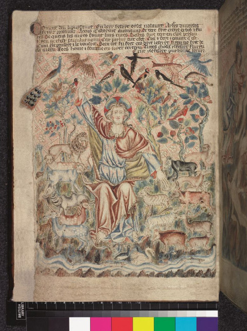 Creation from the Holkham Bible Picture Book at the British Library
