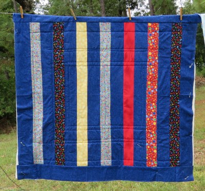 Here is the back of that quilt.