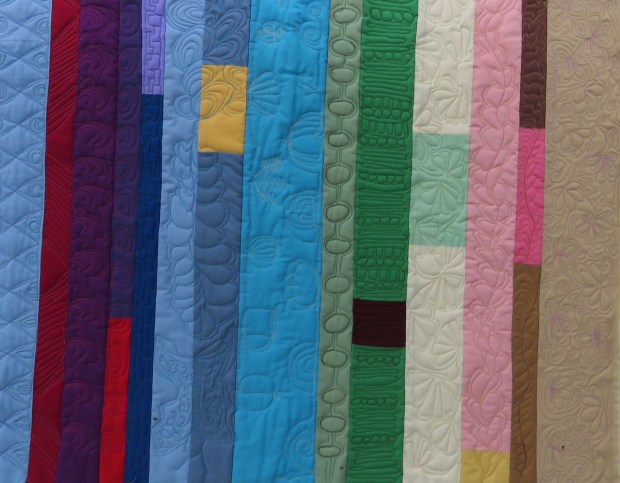 Front. I have left the edges unbound in case I want to make it a section of a larger quilt.