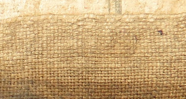 This piece of cotton hasn't seen the light of day since about 1863!