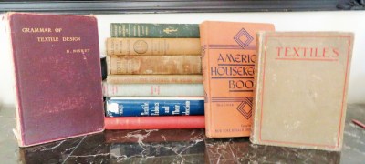 Old textile and clothing handbooks.