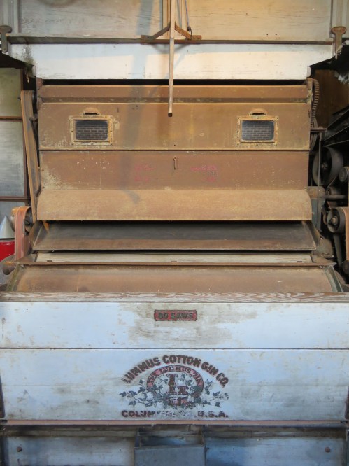 One of the battery of machines that separated cotton lint from seed.