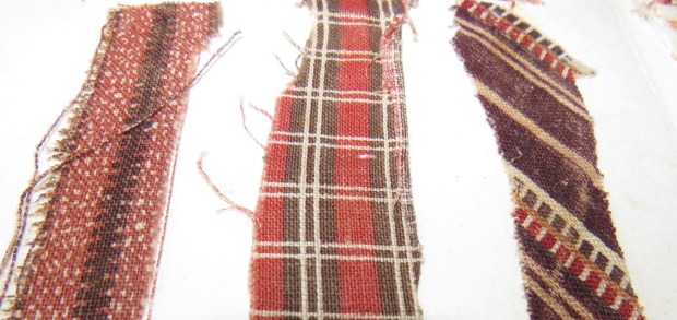 Detail of the striped fabrics