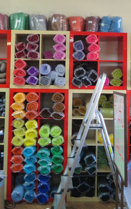 Luscious colors. I believe these rolls were for felting.