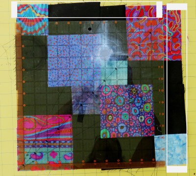 Trimming on only two sides (shown by the white rectangles) would unbalance the block.