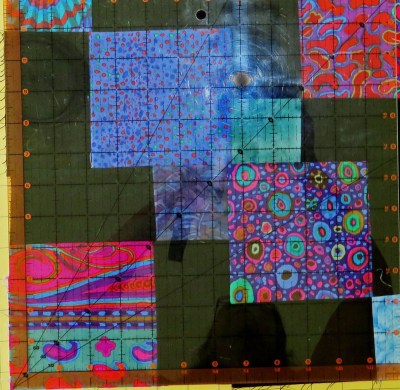 This is how the block would look if trimmed on only two sides.