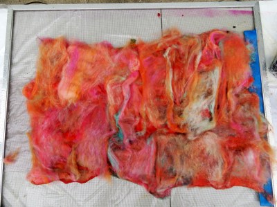 Place the second layer at 90 degrees from the first, and repeat one more time.