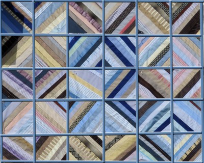 #3 - Grid Sashing. Sashing forms rectangles to complement the diamonds.