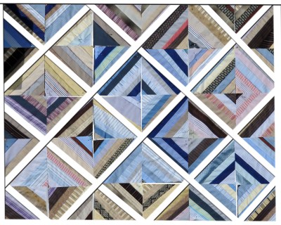 #6 - Crisp Diamonds. White sashing brightens the look.