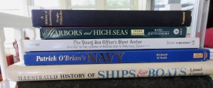 Stack of ship books.
